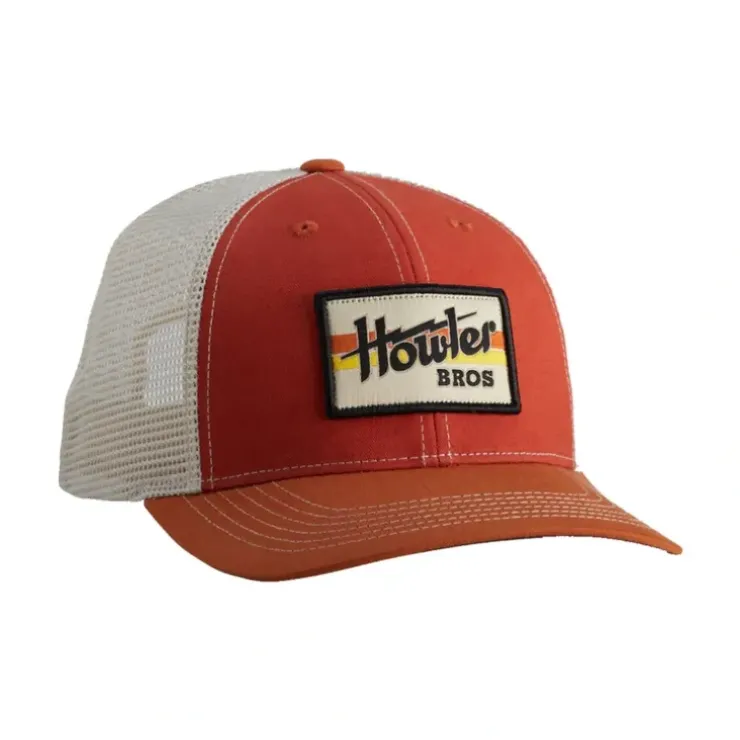 Howler Bros Standard Hats Howler Electric Stripe : Brick/ Stone - Your Premium Fishing Gear Store Rods Lines Baits Accessories^ Fashion