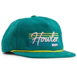Howler Bros Unstructured Snapback Hats Howler Beach Club Teal Corduroy - Your Premium Fishing Gear Store Rods Lines Baits Accessories^ Cheap