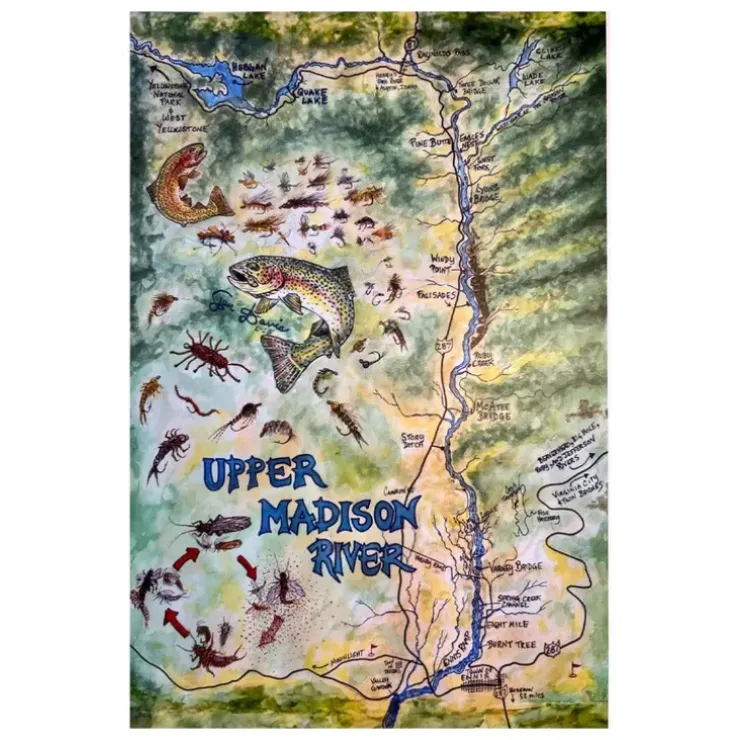 Ian Davis Lower Madison River Poster - Your Premium Fishing Gear Store Rods Lines Baits Accessories^ Store