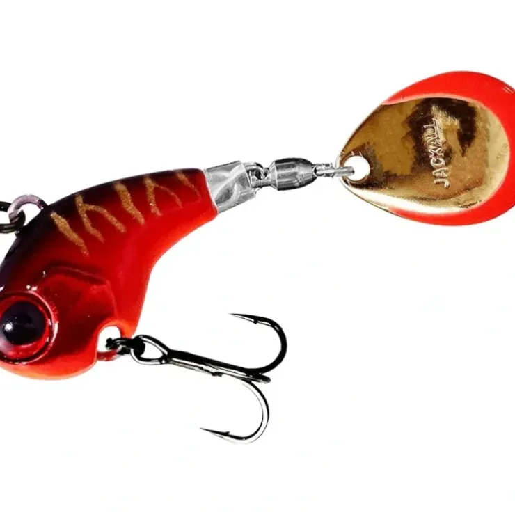 Jackall Deracoup Tail Spin Jig 1oz HL Red Tiger - Your Premium Fishing Gear Store Rods Lines Baits Accessories^ Outlet