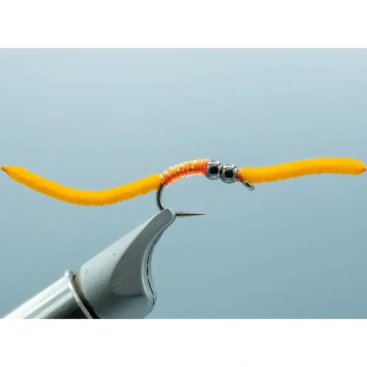Jake's DB Rib Worm Fluorescent Orange #12 - Your Premium Fishing Gear Store Rods Lines Baits Accessories^ Discount