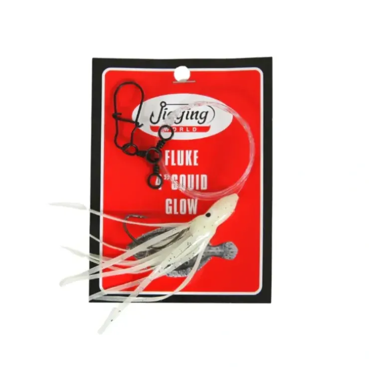 Jigging World Fluke Rig with 4" Squid - Your Premium Fishing Gear Store Rods Lines Baits Accessories^ Online