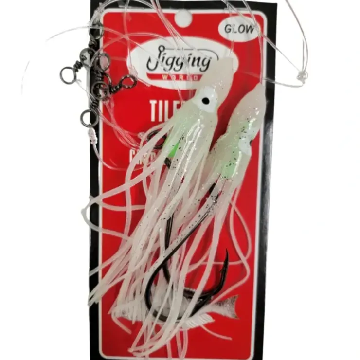 Jigging World Tile Fish Rig Hi-Lo 6" Squid Skirts 10/0 - Your Premium Fishing Gear Store Rods Lines Baits Accessories^ Online