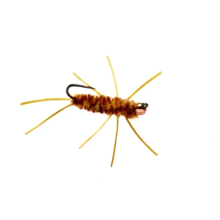 Jiggy Pats Brown & Yellow Barbless - Your Premium Fishing Gear Store Rods Lines Baits Accessories^ New