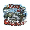 Josh May Keep On Chuckin Sticker - Grateful - Your Premium Fishing Gear Store Rods Lines Baits Accessories^ Store