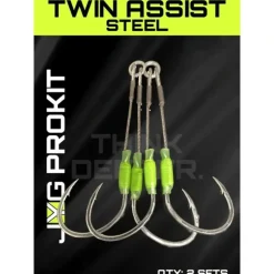 JYG Pro Fishing Twin Assist Hooks Steel- 4/0 - Your Premium Fishing Gear Store Rods Lines Baits Accessories^ Fashion