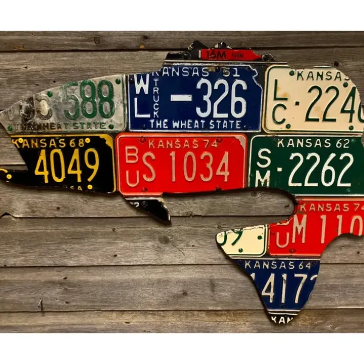 Kansas Largemouth Bass License Plate Art - Your Premium Fishing Gear Store Rods Lines Baits Accessories^ Sale