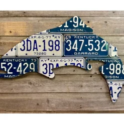 Kentucky Antique Trout License Plate Art - Your Premium Fishing Gear Store Rods Lines Baits Accessories^ Best