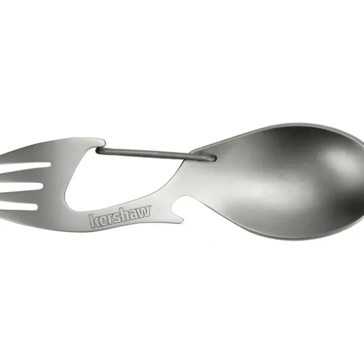 Kershaw Ration Multi Tool Spork Stainless Steel with Carabiner and Bottle Opener - Your Premium Fishing Gear Store Rods Lines Baits Accessories^ Store
