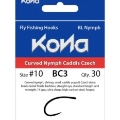 Kona BC3 Curved Nymph Hook BL 30pk - Your Premium Fishing Gear Store Rods Lines Baits Accessories^ Online