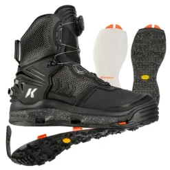 Korkers River Ops BOA Wading Boot Vibram/Felt - Your Premium Fishing Gear Store Rods Lines Baits Accessories^ Clearance