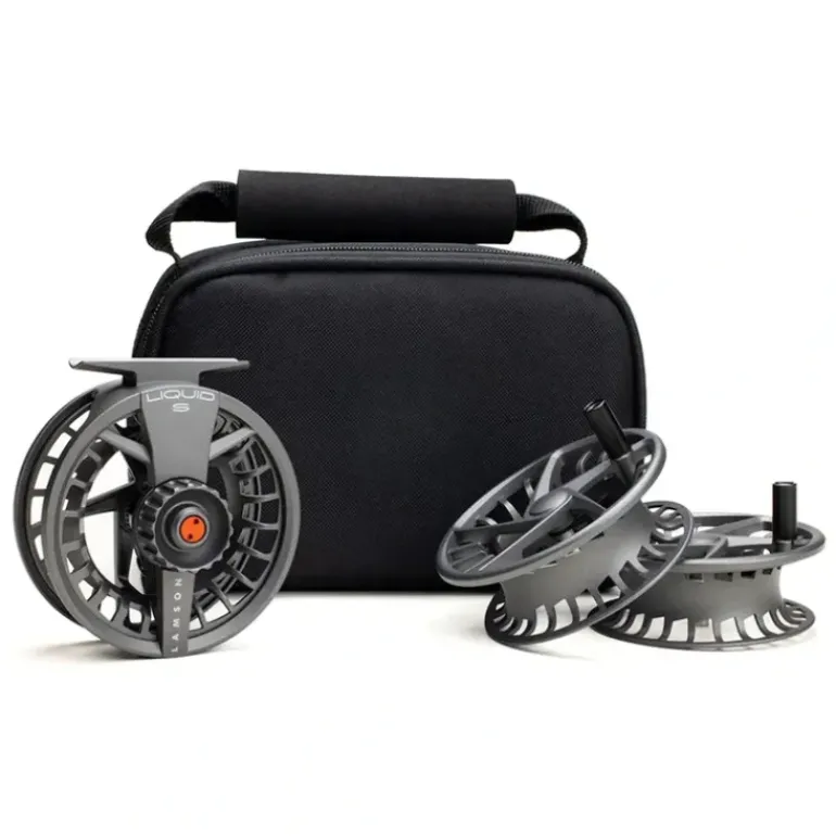Lamson Liquid S-Series 3-Pack Reel Smoke - Your Premium Fishing Gear Store Rods Lines Baits Accessories* Fishing Line