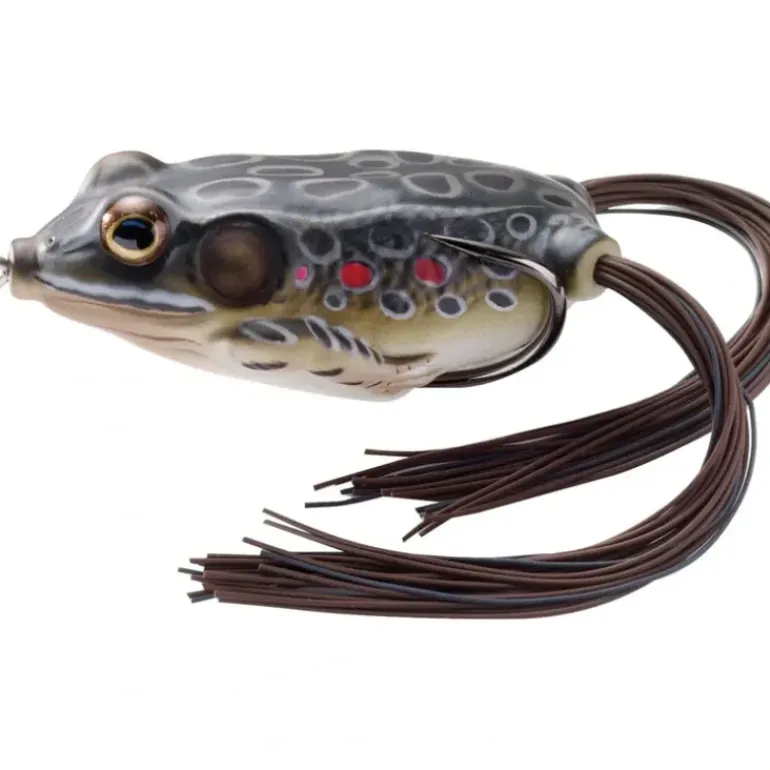 LiveTarget Frog Hollow Body Topwater Lure, 1 3/4", #1 Hook, 1/4 oz, Brown/Black - Your Premium Fishing Gear Store Rods Lines Baits Accessories* Bait