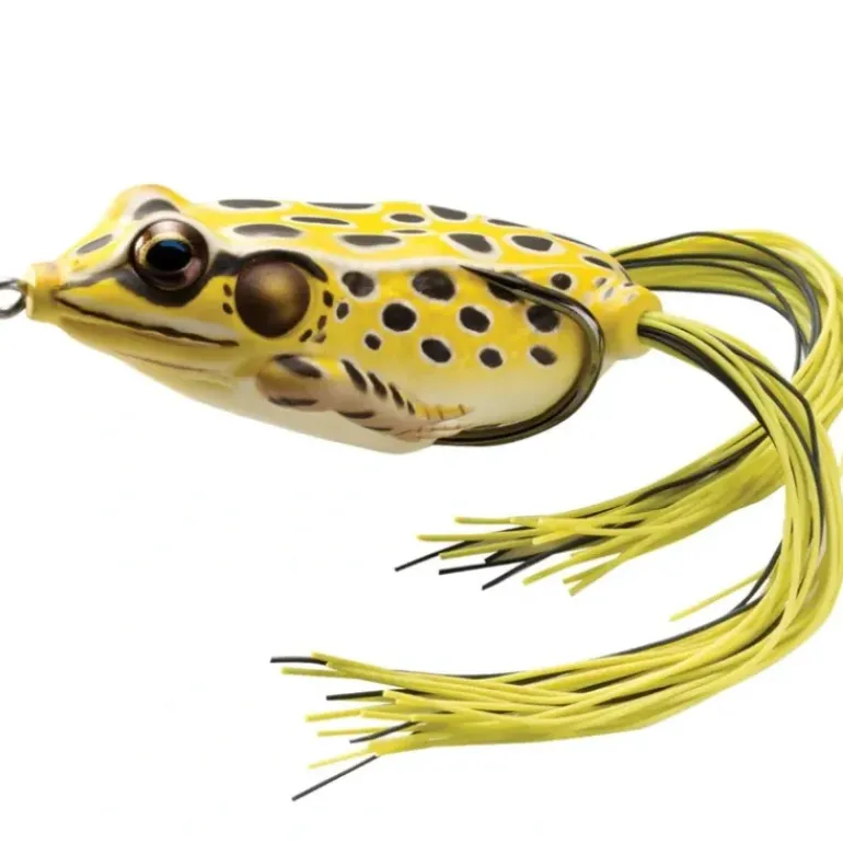 LiveTarget Frog Hollow Body Topwater Lure, Yellow/Black, 2 5/8" - Your Premium Fishing Gear Store Rods Lines Baits Accessories* Bait