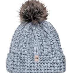 Logo Cableknit Faux Pom Beanie Good Grey - Your Premium Fishing Gear Store Rods Lines Baits Accessories* Shop All