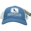 Logo Kingfisher Sideline Trucker Indigo/Natural Soft Mesh - Your Premium Fishing Gear Store Rods Lines Baits Accessories* Fishing Line