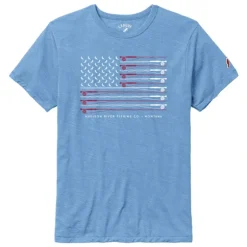 Logo Kingfisher Star Spangled S/S T-Shirt Powder Blue - Your Premium Fishing Gear Store Rods Lines Baits Accessories* Shop All