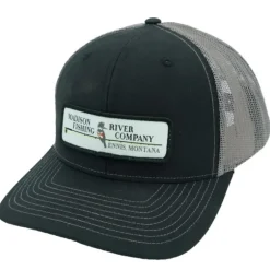 Logo Patch 112 Black/Charcoal Hat - Your Premium Fishing Gear Store Rods Lines Baits Accessories* Shop All