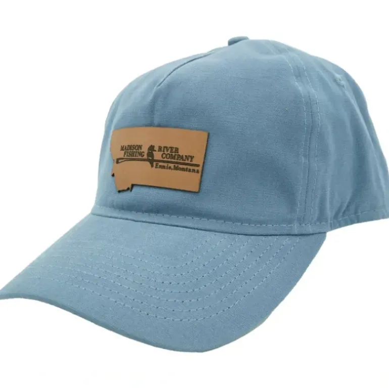 Logo Retro Ranger Leatherpatch Hat Slate Blue - Your Premium Fishing Gear Store Rods Lines Baits Accessories* Shop All