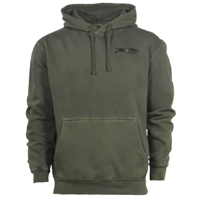 Logo River Kings Back Logo w/ Small Chest Logo Hoody Everglade - Your Premium Fishing Gear Store Rods Lines Baits Accessories* Shop All