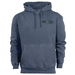 Logo River Kings Back Logo w/ Small Chest Logo Hoody Washed Navy - Your Premium Fishing Gear Store Rods Lines Baits Accessories* Shop All