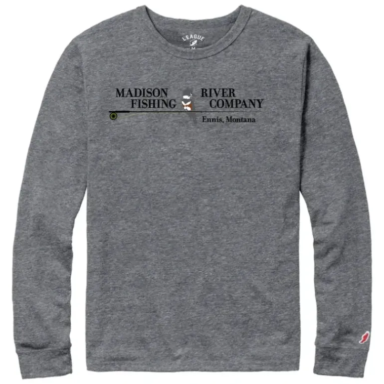 Logo Tri Blend L/S T-Shirt Chest Logo Premium Heather - Your Premium Fishing Gear Store Rods Lines Baits Accessories* Shop All