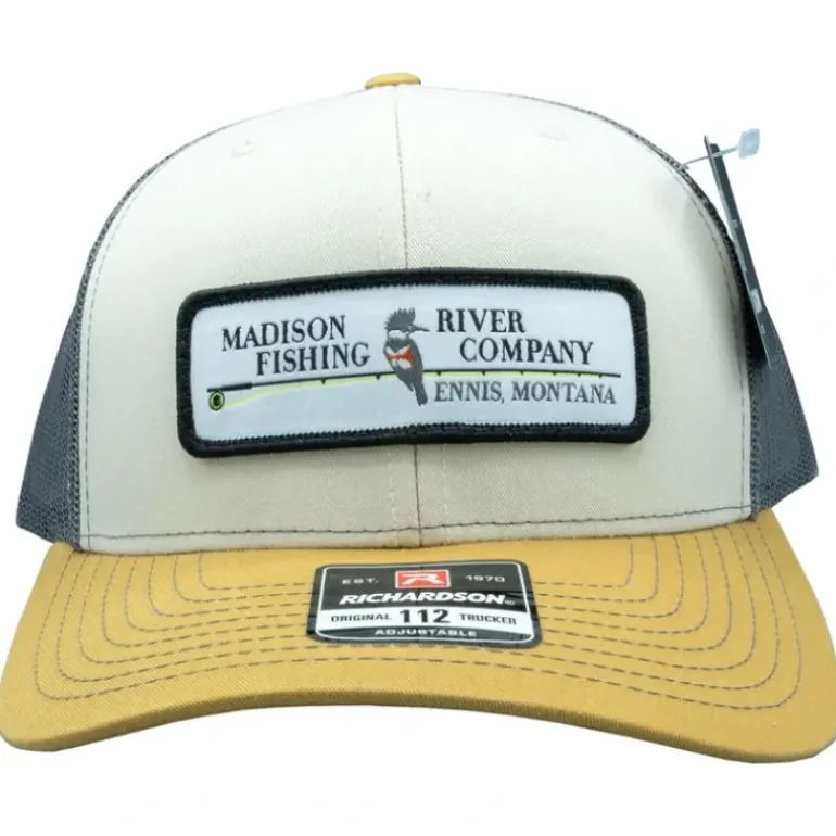 Logo 112 Tri Mink Beige/Charcoal/Amber Gold Hat - Your Premium Fishing Gear Store Rods Lines Baits Accessories* Shop All
