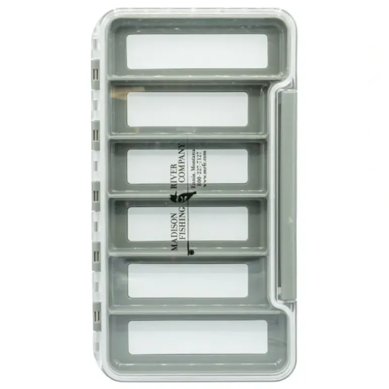 Logo Waterproof Clear Thin Fly Box 6 Magnetic Compartments - Your Premium Fishing Gear Store Rods Lines Baits Accessories* Fly Fishing