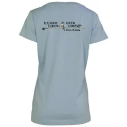 Logo Womens Essential S/S Scoop Neck w/Back Logo T-Shirt Blue Fog - Your Premium Fishing Gear Store Rods Lines Baits Accessories* Fishing Line