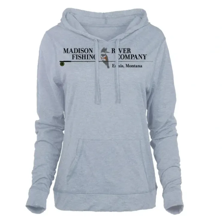 Logo Womens Slub Hood Blue Fog - Your Premium Fishing Gear Store Rods Lines Baits Accessories^ Fashion