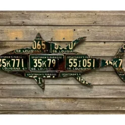 Louisiana Tuna Antique License Plate Art - Your Premium Fishing Gear Store Rods Lines Baits Accessories^ Discount