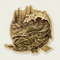 LRS Smallmouth Wave Decal - Your Premium Fishing Gear Store Rods Lines Baits Accessories^ Hot