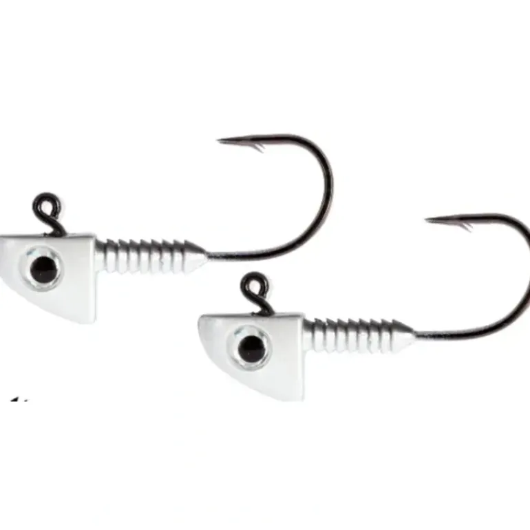 Lunker City Fin-S Pro Painted Jig, White, 4/0 Hook, 3/4 oz, 3pk - Your Premium Fishing Gear Store Rods Lines Baits Accessories* Bait
