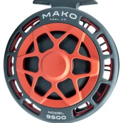 Mako 9500-810 Inshore Fly Reel Matte Red on Black Left Hand - Your Premium Fishing Gear Store Rods Lines Baits Accessories* Fishing Line