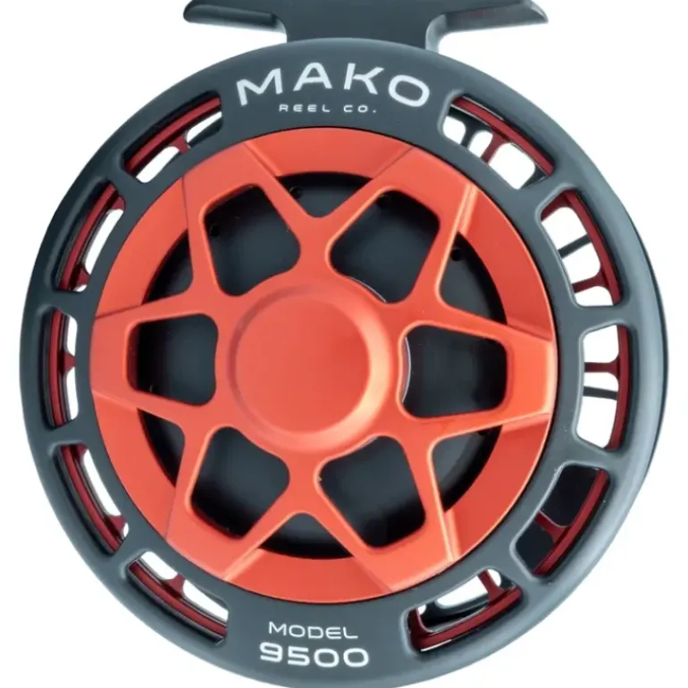 Mako 9500-810 Inshore Fly Reel Matte Red on Black Right Hand - Your Premium Fishing Gear Store Rods Lines Baits Accessories* Fishing Line