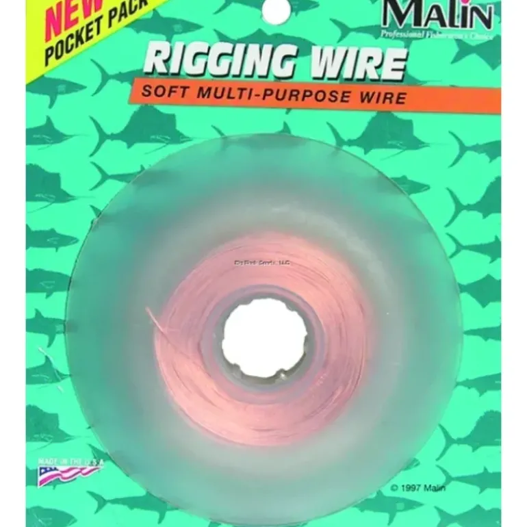 Malin Premium Soft Copper Rigging Wire, .020 Dia., 30#, 200 ft Dispenser - Your Premium Fishing Gear Store Rods Lines Baits Accessories* Bait