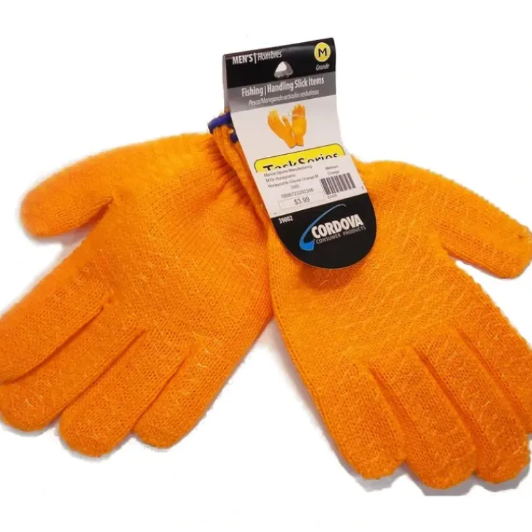 Marine Sports 2926 Glove Orange Gripper Honeycomb Gloves, Large - Your Premium Fishing Gear Store Rods Lines Baits Accessories* Shop All