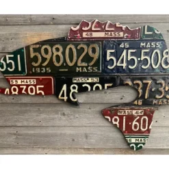 Massachusetts Largemouth Bass Antique License Plate Art - Your Premium Fishing Gear Store Rods Lines Baits Accessories* Shop All