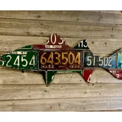 Massachusetts Striped Bass Antique License Plate Art - Your Premium Fishing Gear Store Rods Lines Baits Accessories* Shop All
