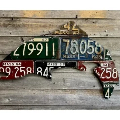 Massachusetts Trout Antique License Plate Art - Your Premium Fishing Gear Store Rods Lines Baits Accessories* Shop All