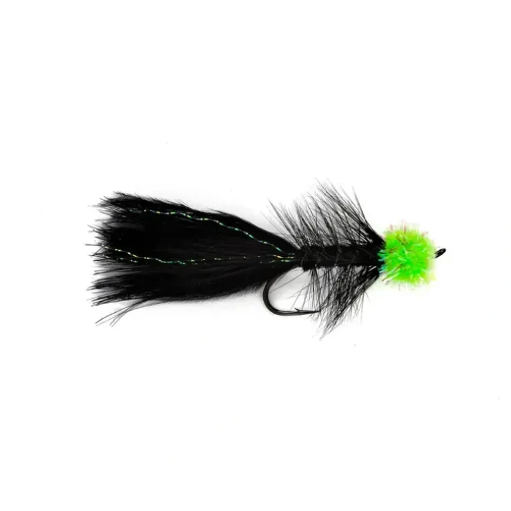 Mega Egg Leech Black & Chartreuse - Your Premium Fishing Gear Store Rods Lines Baits Accessories^ Cheap