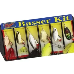 Mepps Dressed Bass Lure Assortment Basser Kit 6 Spinners - Your Premium Fishing Gear Store Rods Lines Baits Accessories* Shop All