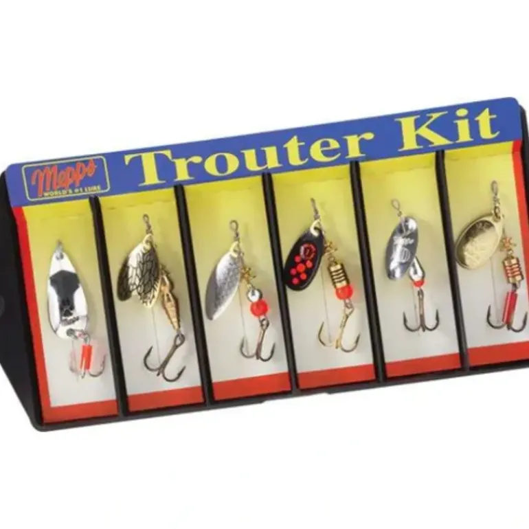 Mepps Trouter Kit K1 - 6 Lures with Plain Treble Hooks - Your Premium Fishing Gear Store Rods Lines Baits Accessories* Fly Fishing