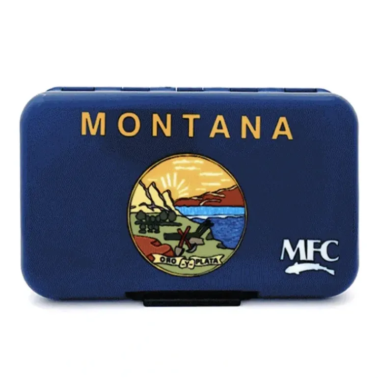 MFC Fly Box - Poly (Optional Leaf) Montana State Flag - Your Premium Fishing Gear Store Rods Lines Baits Accessories* Fly Fishing