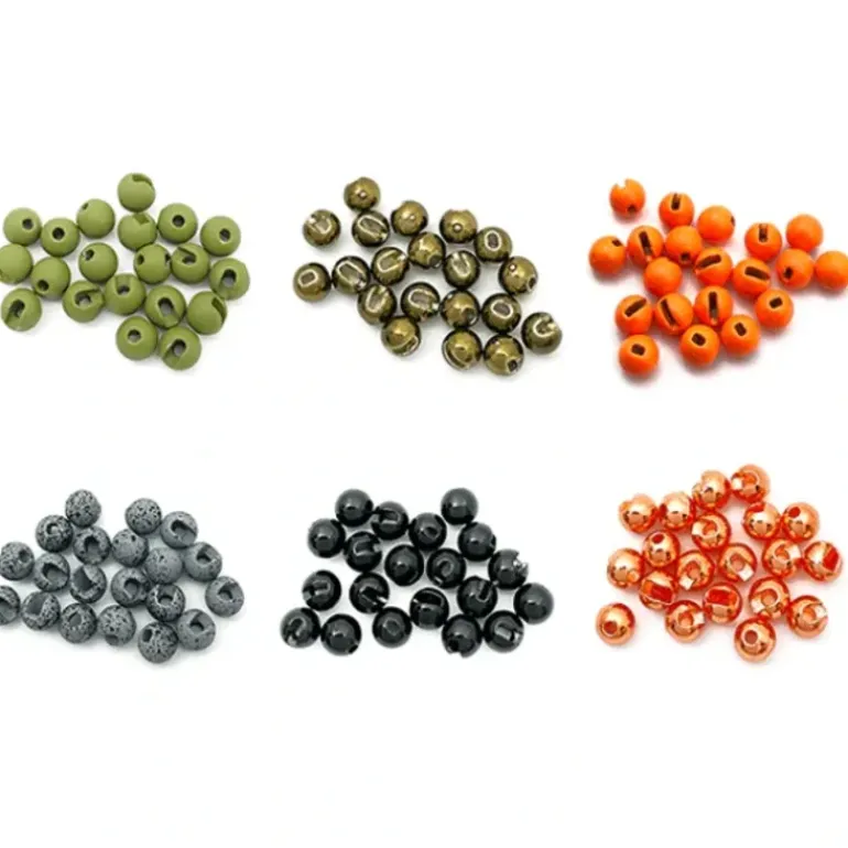 MFC Slotted Tungsten Beads Mottled - Your Premium Fishing Gear Store Rods Lines Baits Accessories* Fly Fishing