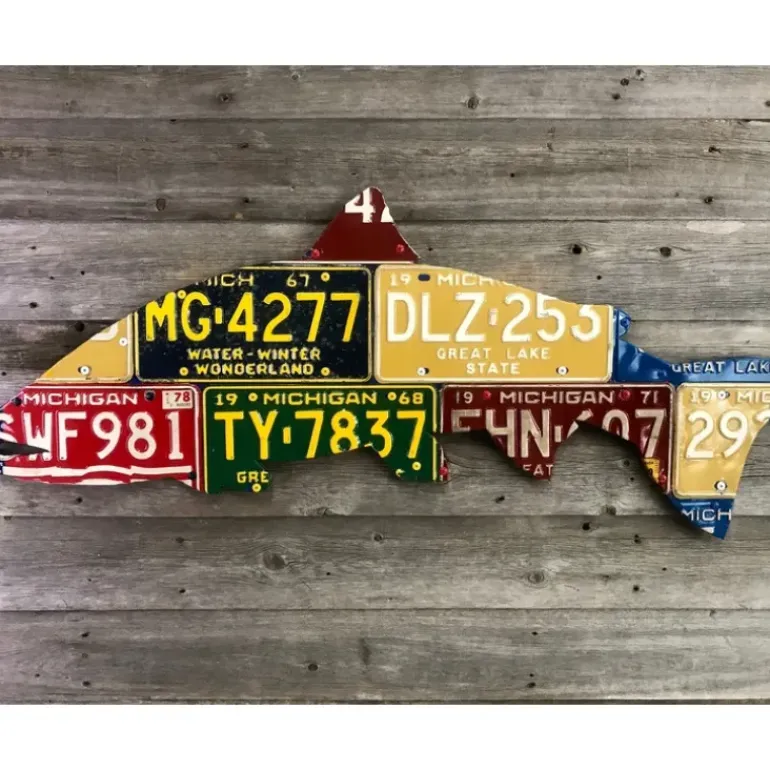 Michigan Steelhead License Plate Art - Your Premium Fishing Gear Store Rods Lines Baits Accessories* Shop All