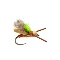 Mini Flopper Tan Barbless - Your Premium Fishing Gear Store Rods Lines Baits Accessories* Fly Fishing