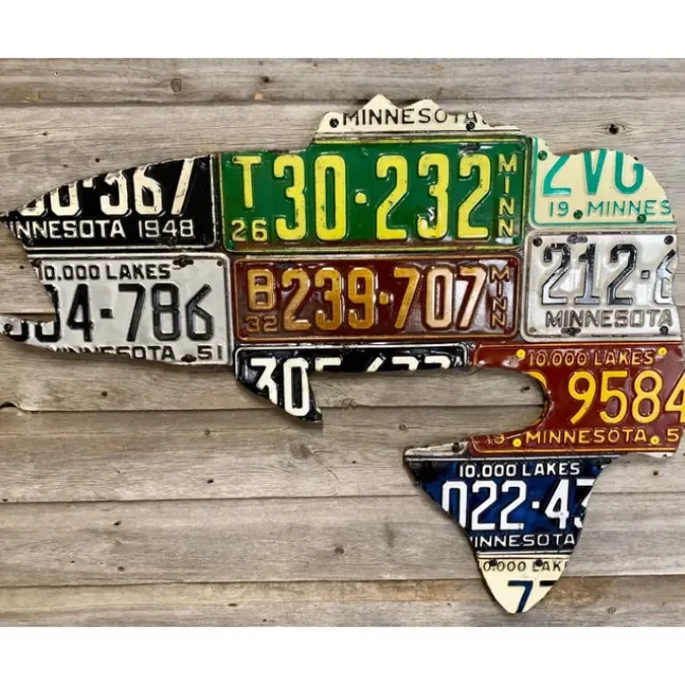 Minnesota Largemouth Bass License Plate Art - Your Premium Fishing Gear Store Rods Lines Baits Accessories* Shop All