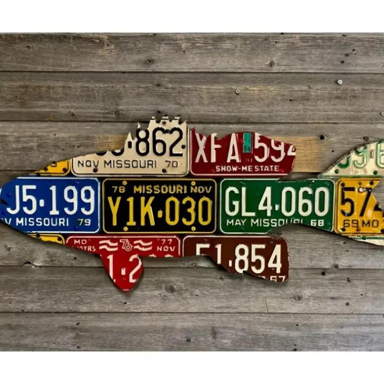 Missouri Smallmouth Bass License Plate Art - Your Premium Fishing Gear Store Rods Lines Baits Accessories* Shop All