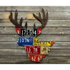 Mixed Midwestern Whitetail Deer License Plate Art - Your Premium Fishing Gear Store Rods Lines Baits Accessories* Shop All